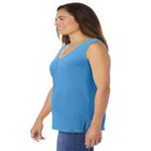 Perfect Sleeveless Shirred V-Neck Tunic image number null