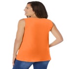 Perfect Sleeveless Shirred V-Neck Tunic image number null