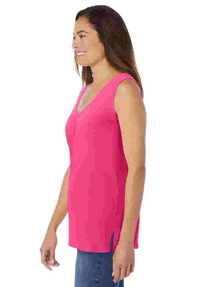 Perfect Sleeveless Shirred V-Neck Tunic image number 2