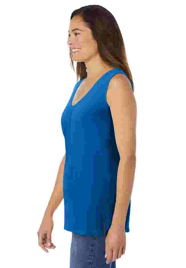 Perfect Sleeveless Shirred V-Neck Tunic image number 2