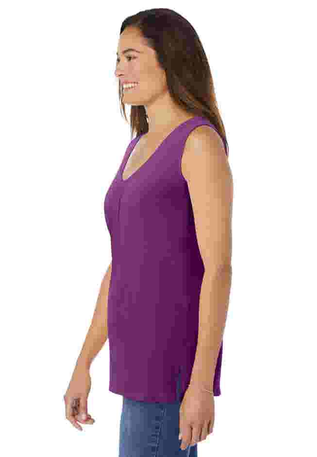 Perfect Sleeveless Shirred V-Neck Tunic image number 2