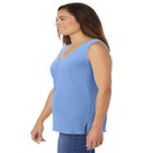 Perfect Sleeveless Shirred V-Neck Tunic image number null