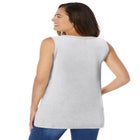 Perfect Sleeveless Shirred V-Neck Tunic image number null