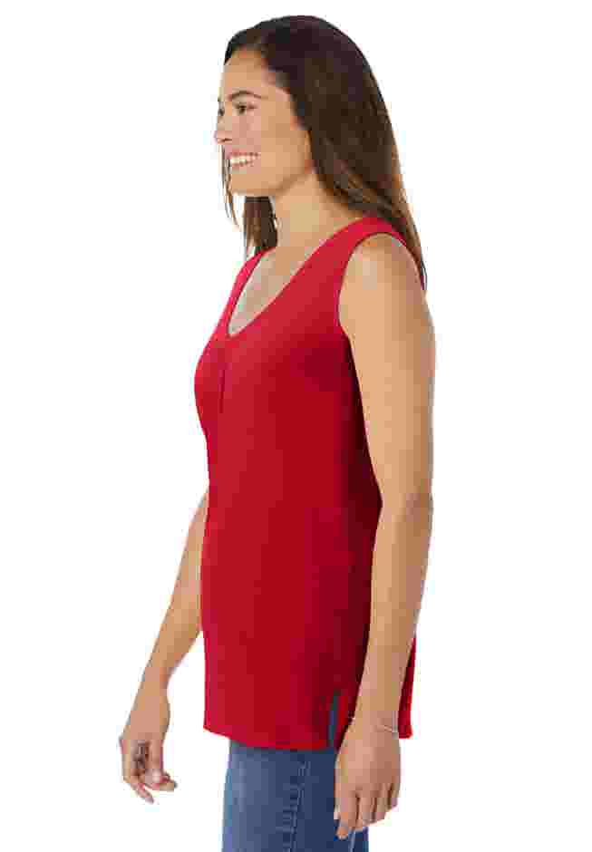 Perfect Sleeveless Shirred V-Neck Tunic image number 2