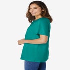 Eyelet Henley Tee image number null