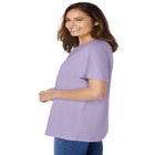 Eyelet Henley Tee image number null