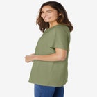 Eyelet Henley Tee image number null