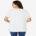 Eyelet Henley Tee image number null