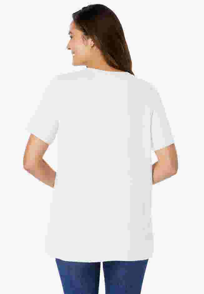 Eyelet Henley Tee image number 1