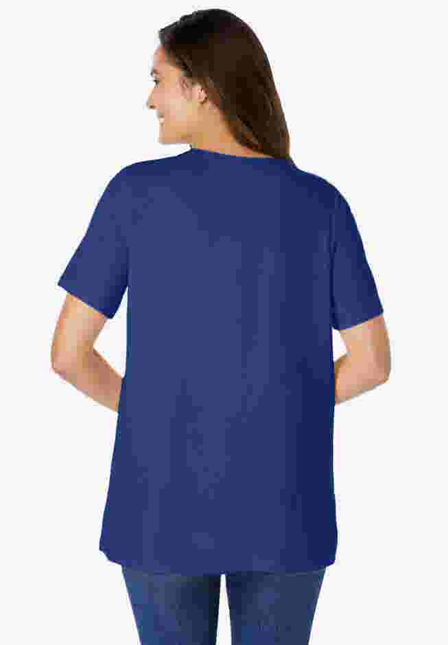 Eyelet Henley Tee image number 1