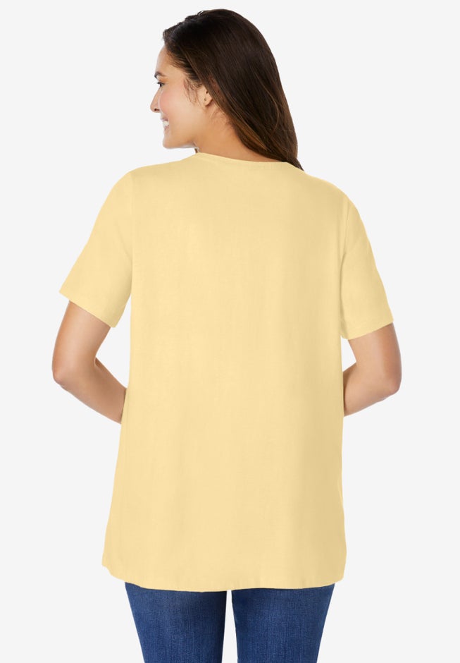 Eyelet Henley Tee image number 1