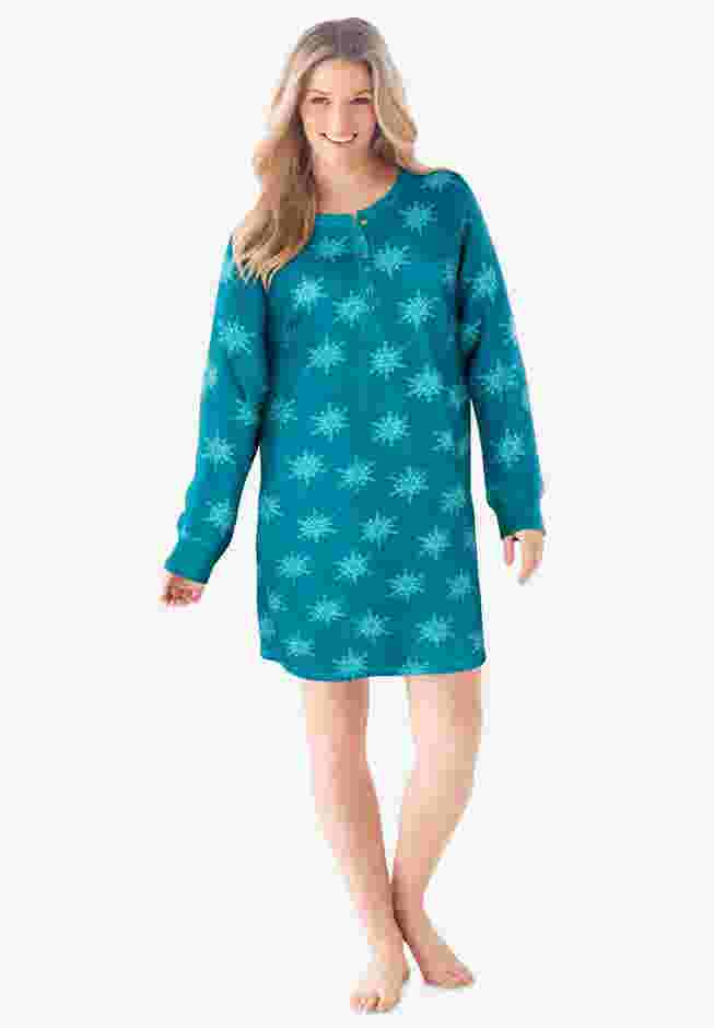 Thermal Henley Sleepshirt  image number 0