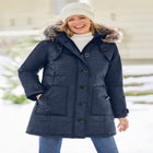 Heathered Down Puffer Coat image number null