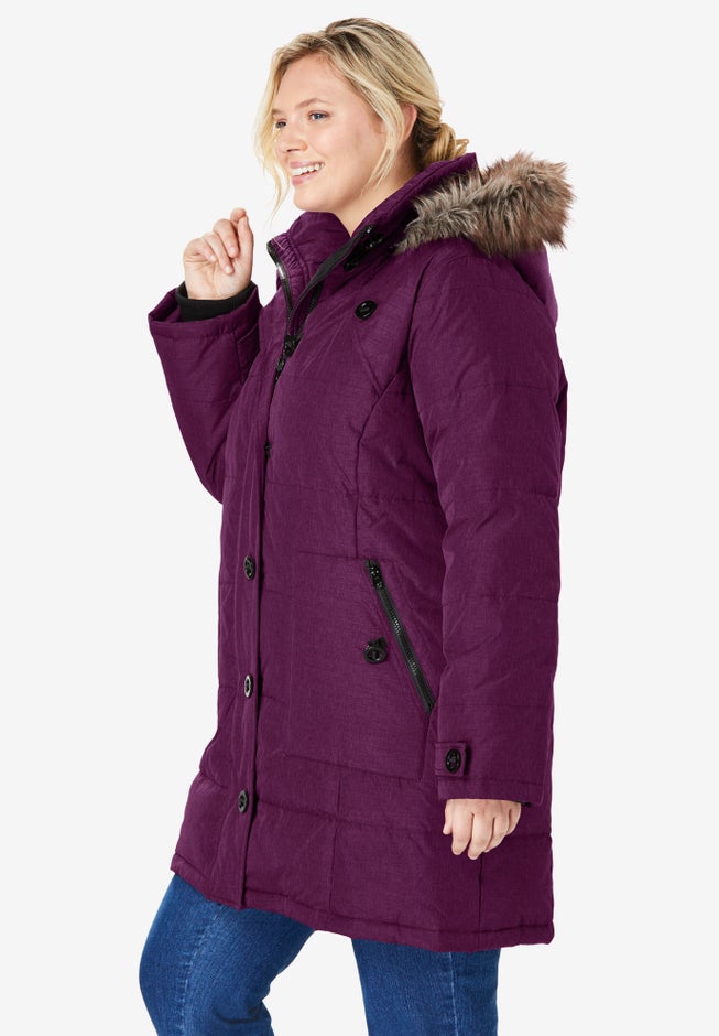 Heathered Down Puffer Coat image number 2