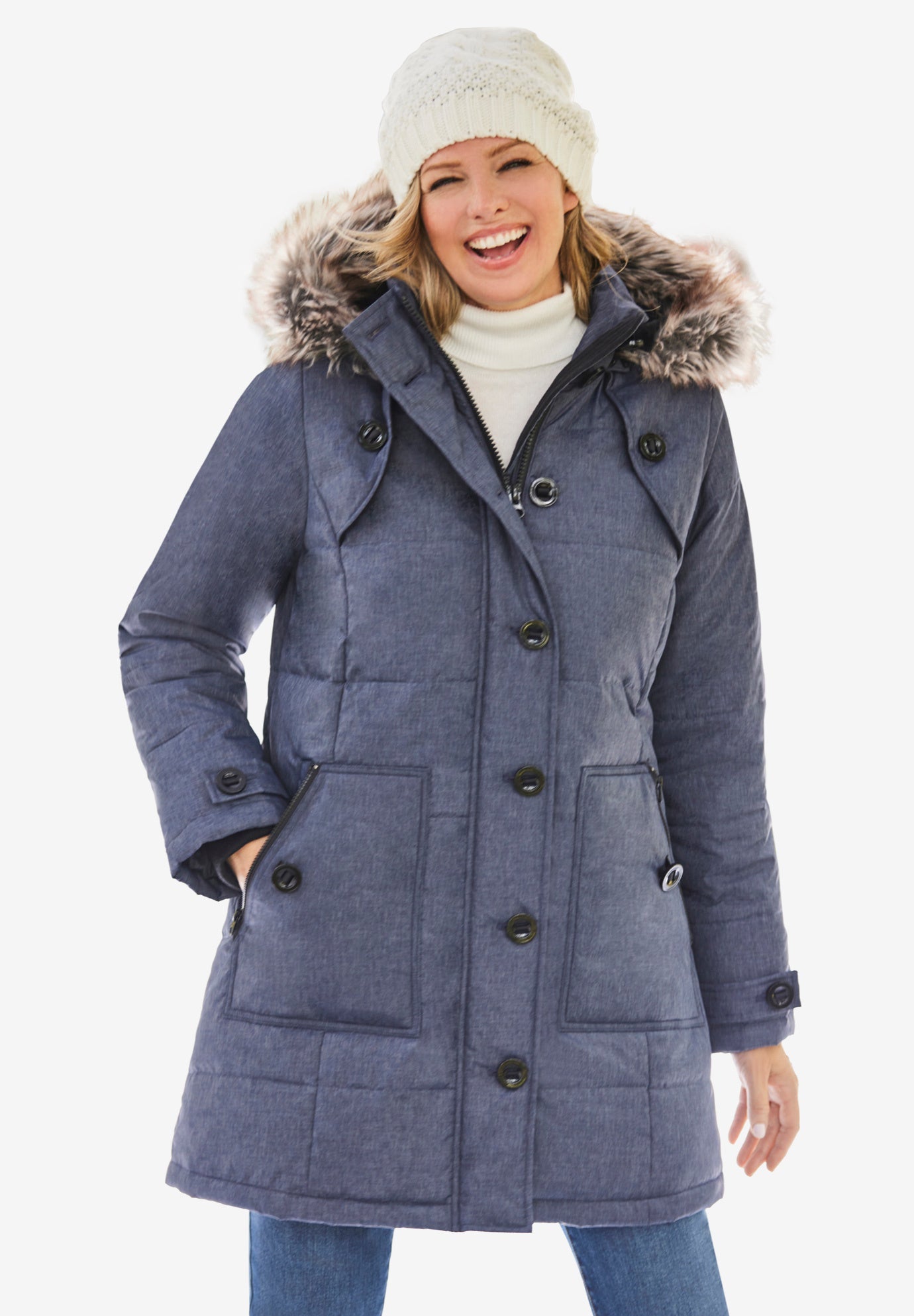 Heathered Down Puffer Coat image number 0