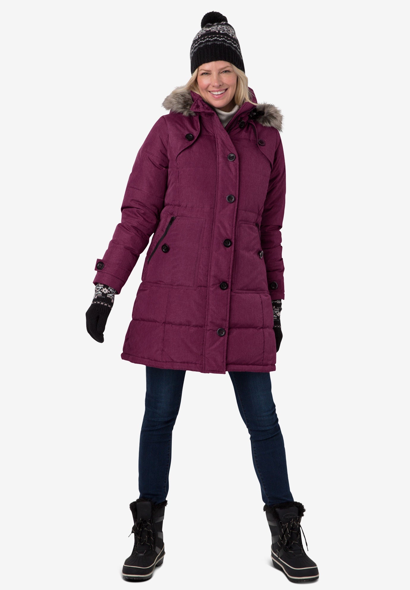 Heathered Down Puffer Coat image number 0