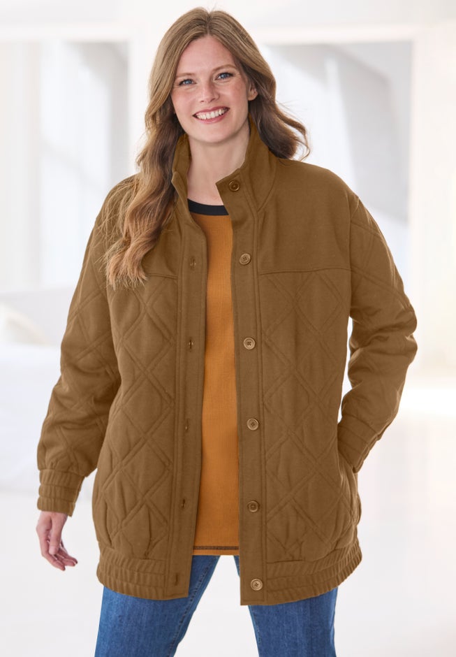 Quilted Easy Fleece Jacket image number 4