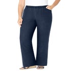 Fineline Stretch Denim Pull-On Bootcut Jeans image number null