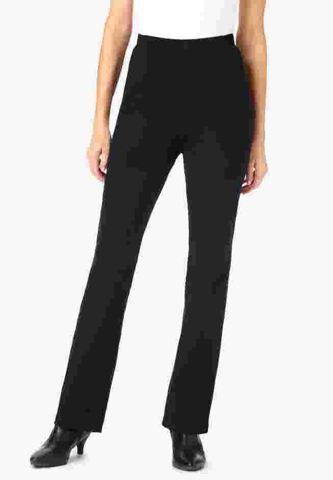 Womens Plus-Size Fineline Stretch Denim Pull-On Bootcut Jeans image number 0