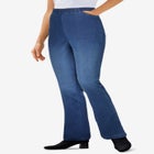 Fineline Stretch Denim Pull-On Bootcut Jeans image number null