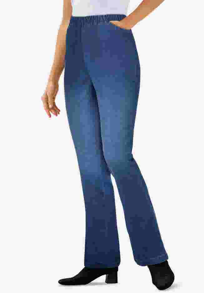 Fineline Stretch Denim Pull-On Bootcut Jeans image number 0