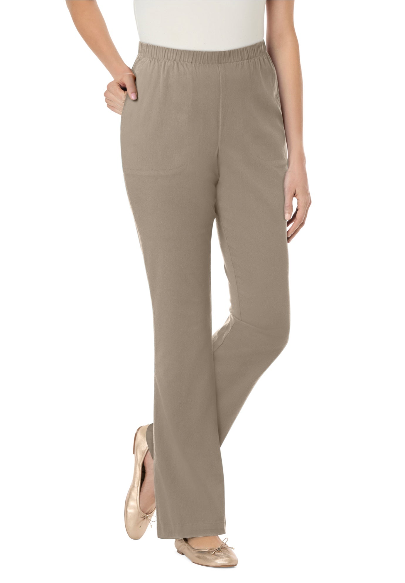 Fineline Stretch Denim Pull-On Bootcut Jeans image number 0