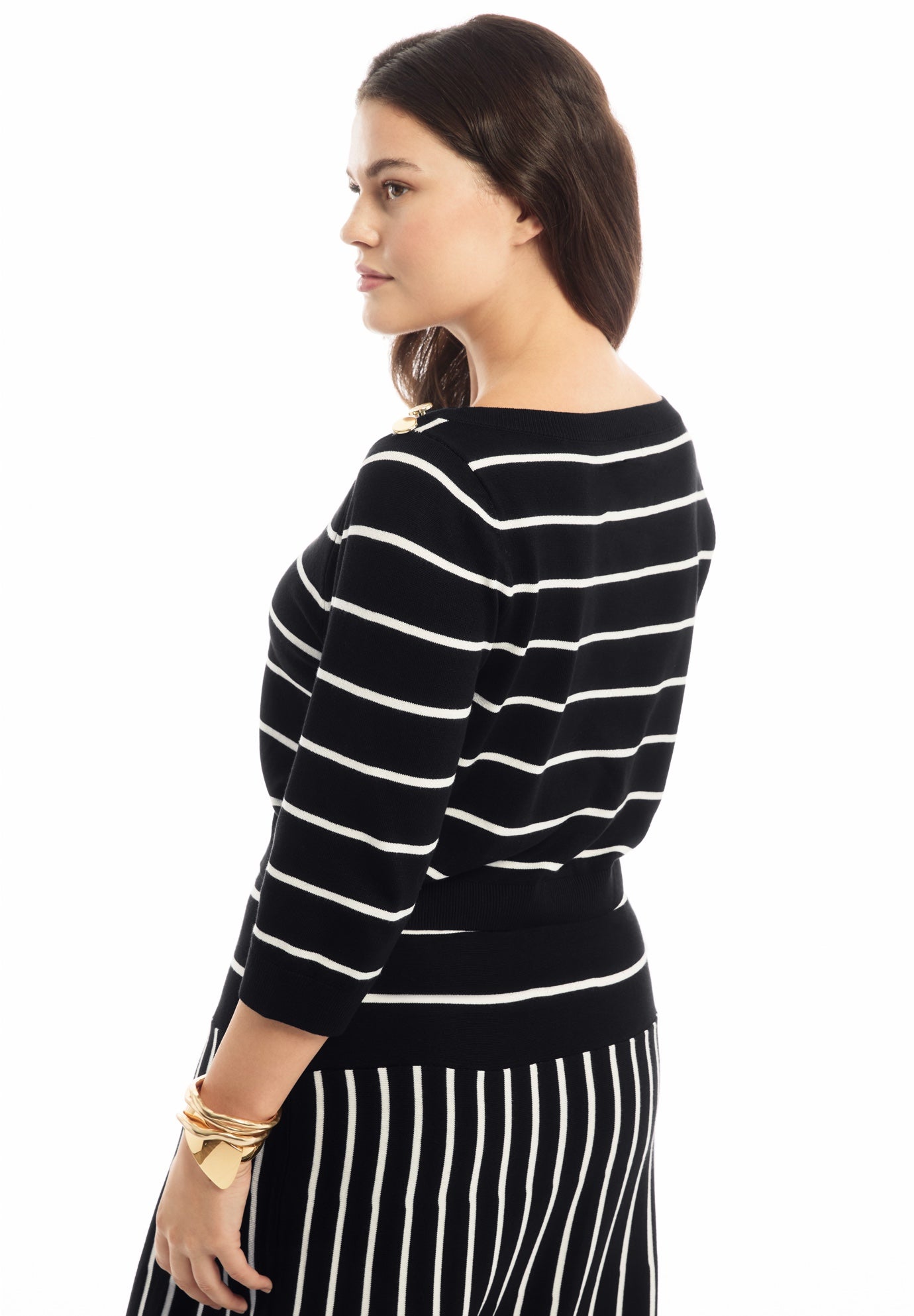 Cropped Boat Neck Sweater image number 1