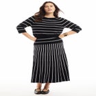 Cropped Boat Neck Sweater image number null