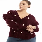 Ruffle-Sleeve Cardigan image number null
