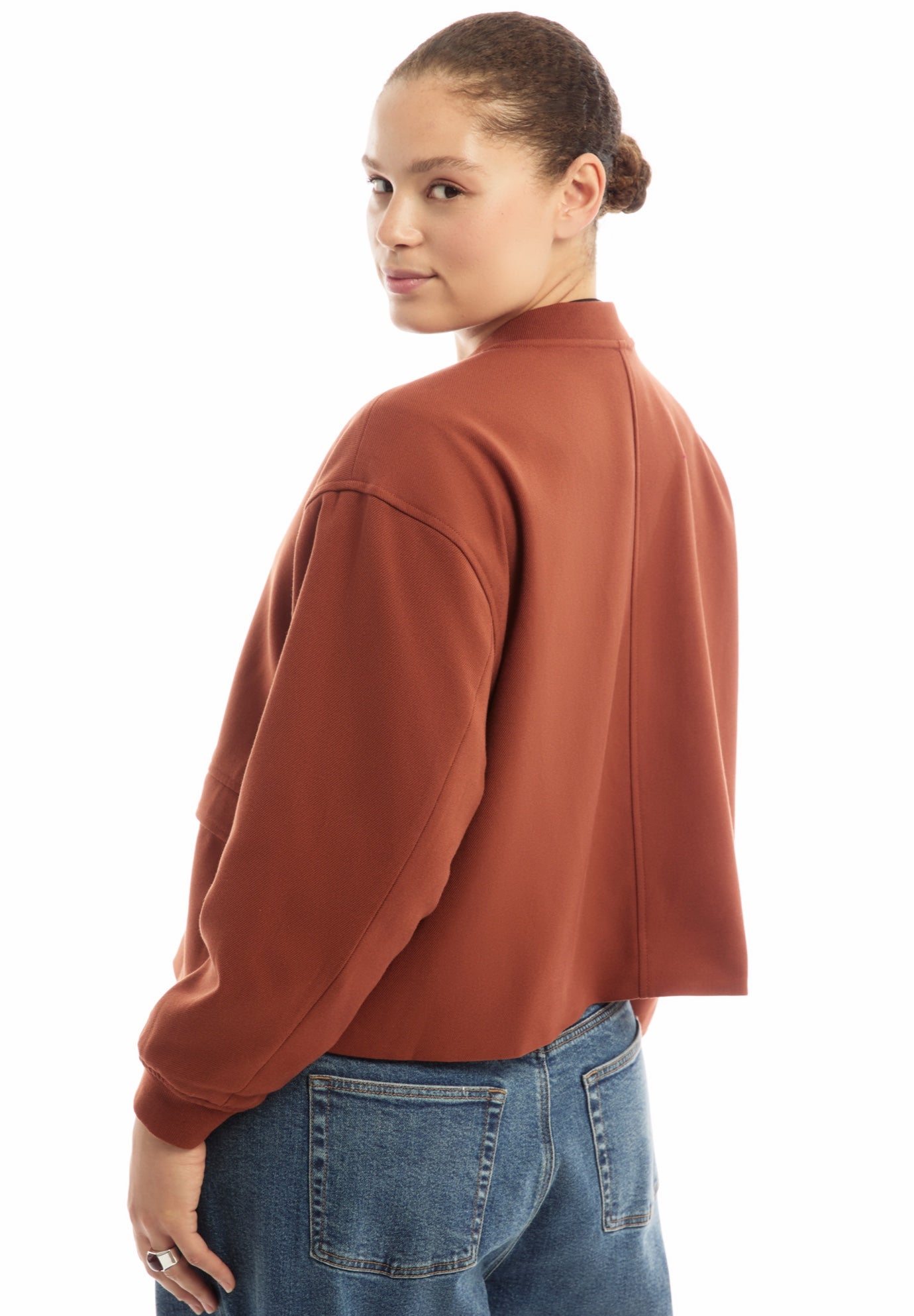 Cropped Bomber Jacket image number 1