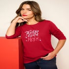 Plus Size Graphic Long Sleeve Tee image number 0