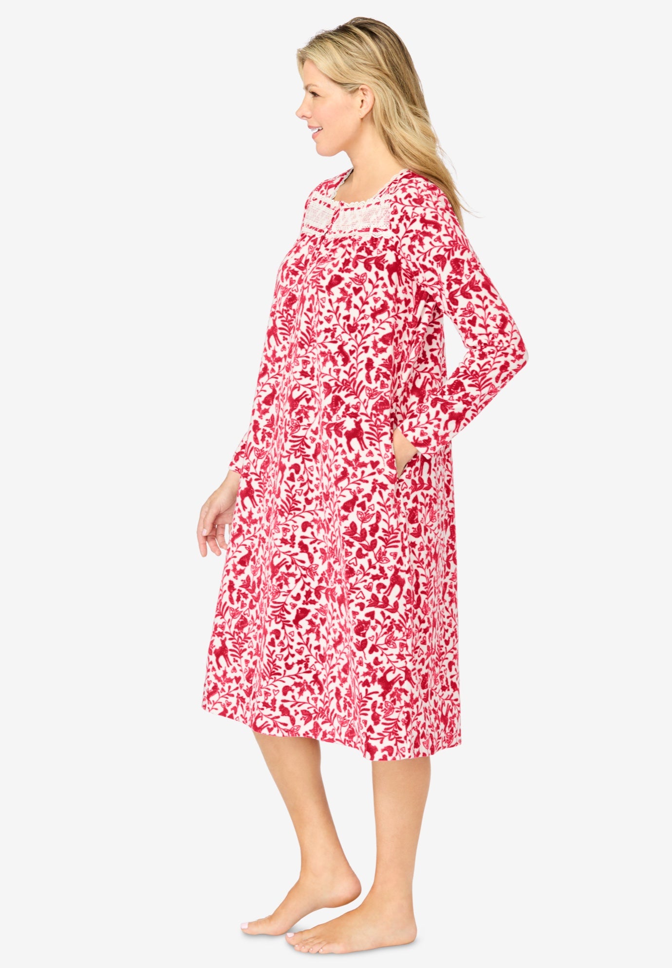 Only Necessities® Long-Sleeve Gown image number 2