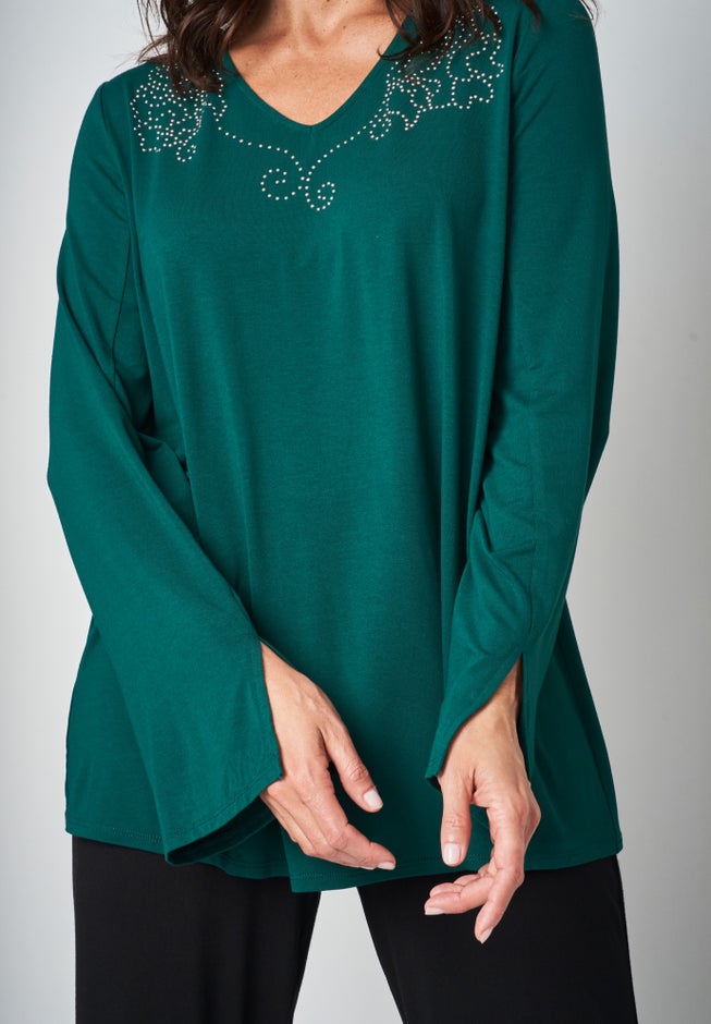 V-Neck Embellished Tunic image number 3