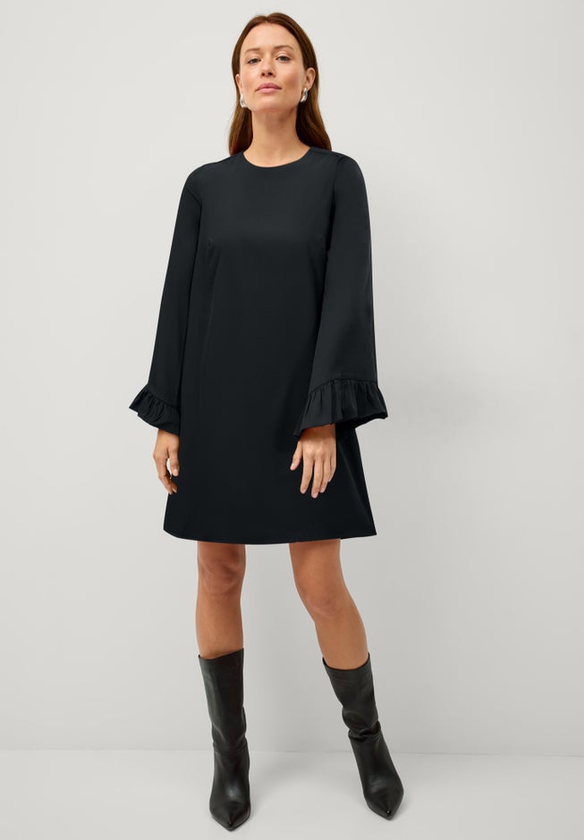 Long Ruffle Sleeve A-line Dress image number 0