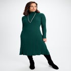 Mock Neck Midi Sweater Dress image number null