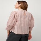 Blouson Sleeve Eyelash Texture Blouse image number null