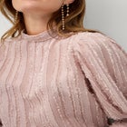 Blouson Sleeve Eyelash Texture Blouse image number null