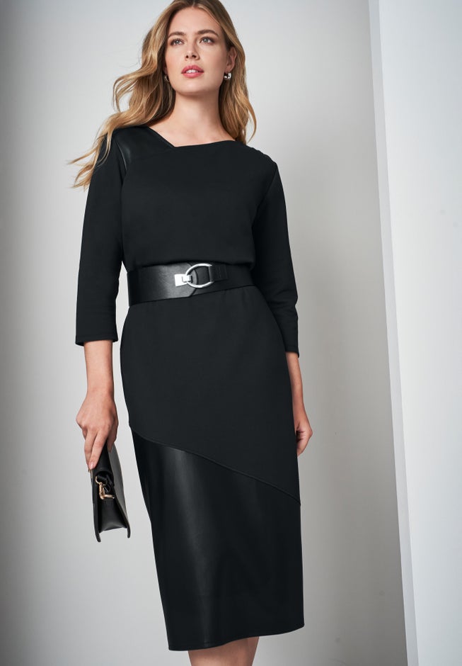 Mixed Media Midi Skirt image number 0