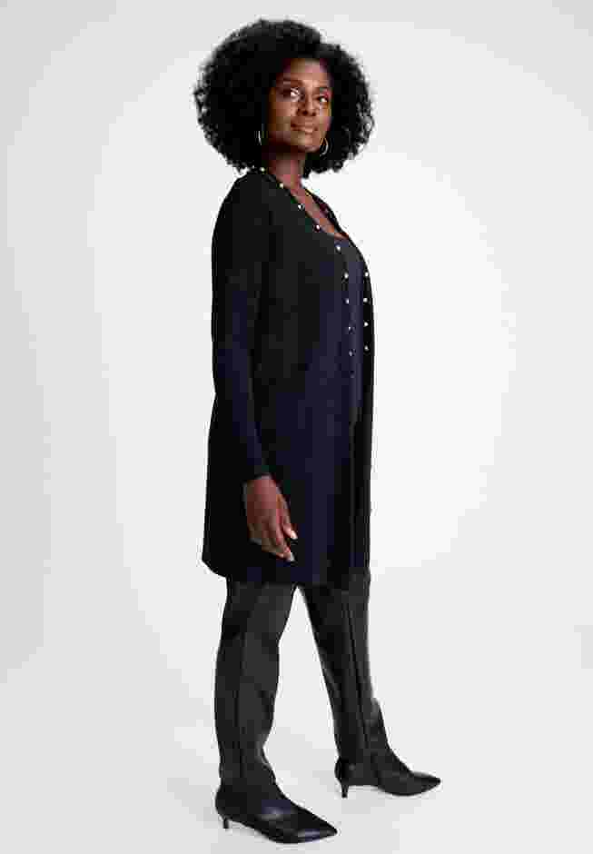 Pearl Trim Carefree Cashmere Cardigan image number 2