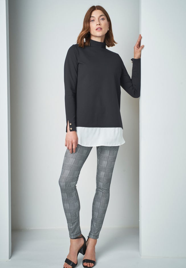 Mixed Media Ponte Top image number 1