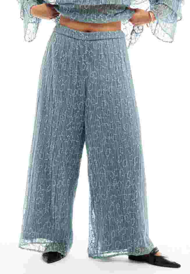 Lace Wide-Leg Pants image number 3
