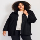 Brushed Wool Cape Coat image number null