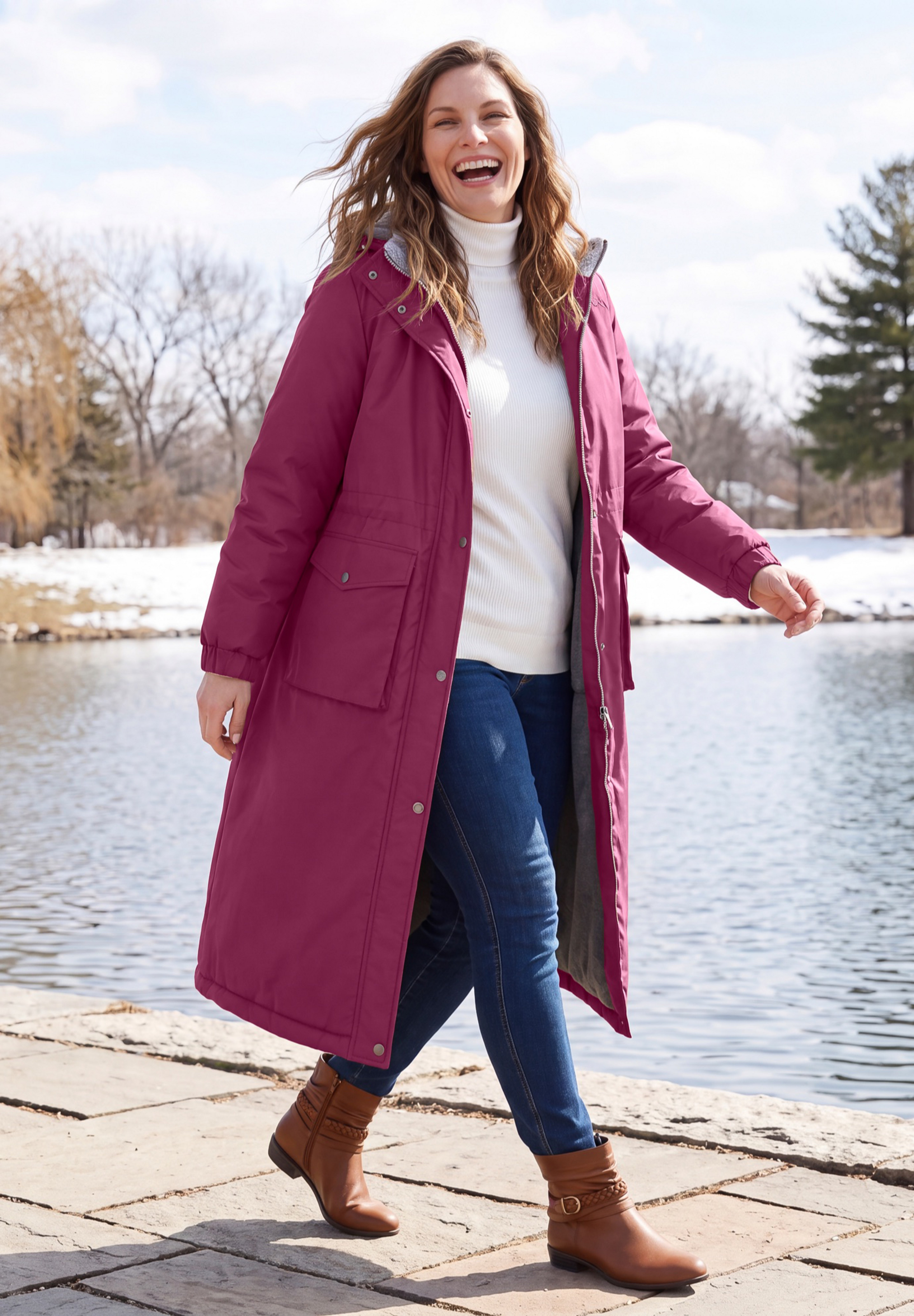 Longer Length Microfiber Parka image number 0