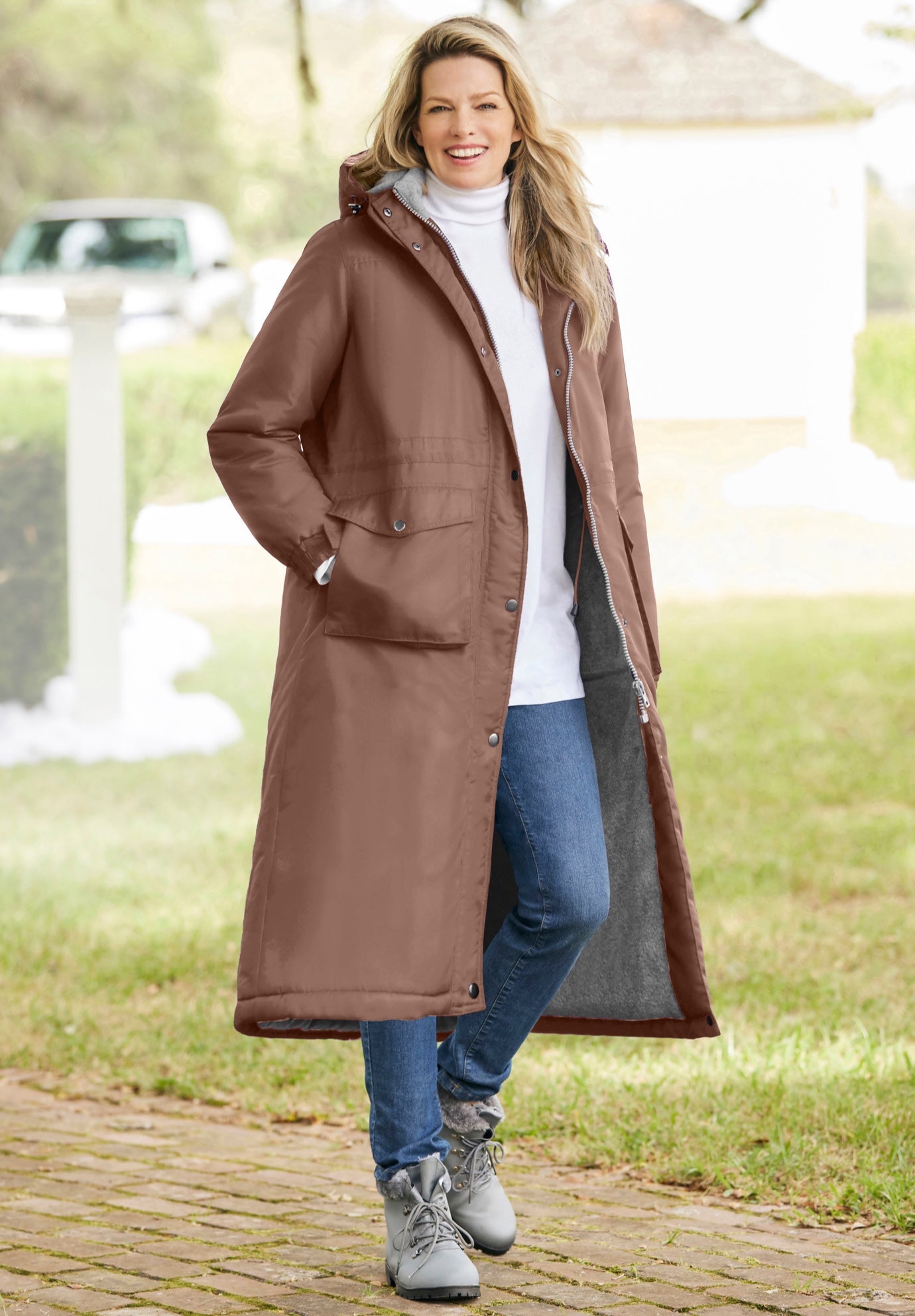 Longer Length Microfiber Parka image number 0