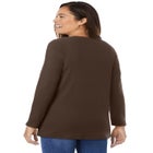 Embroidered Thermal Henley Tee image number null