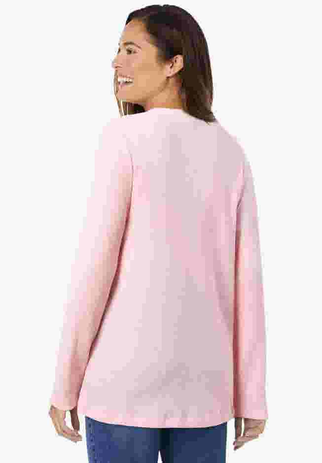 Embroidered Thermal Henley Tee image number 2