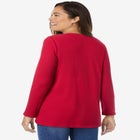 Embroidered Thermal Henley Tee image number null