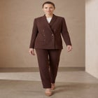 Double-Breasted Stretch Crepe Pantsuit image number null