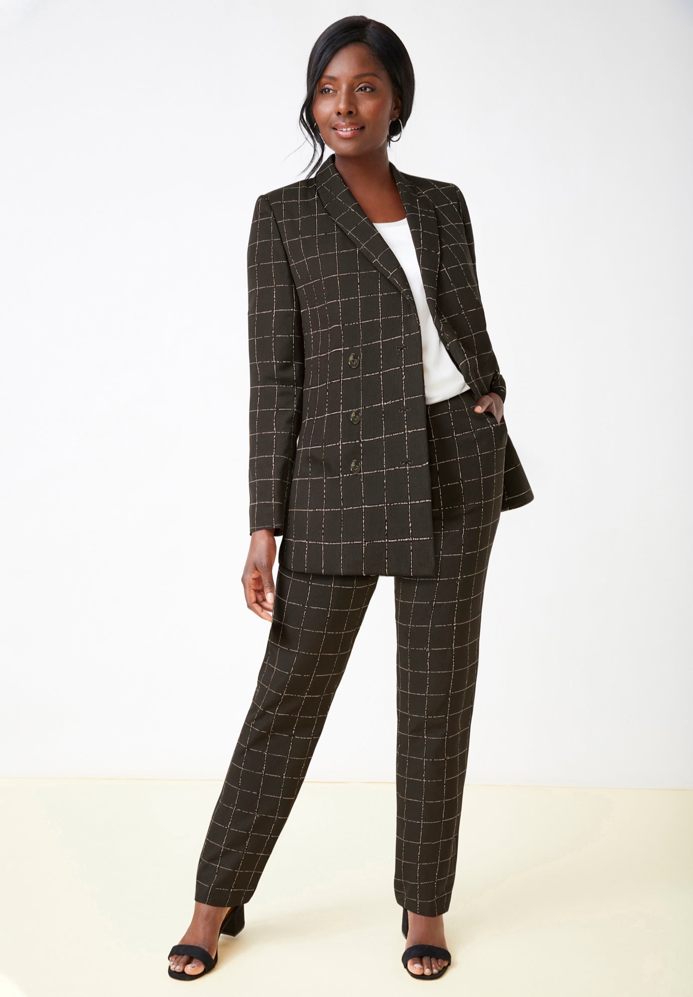 2-Piece Double-Breasted Pantsuit image number 0