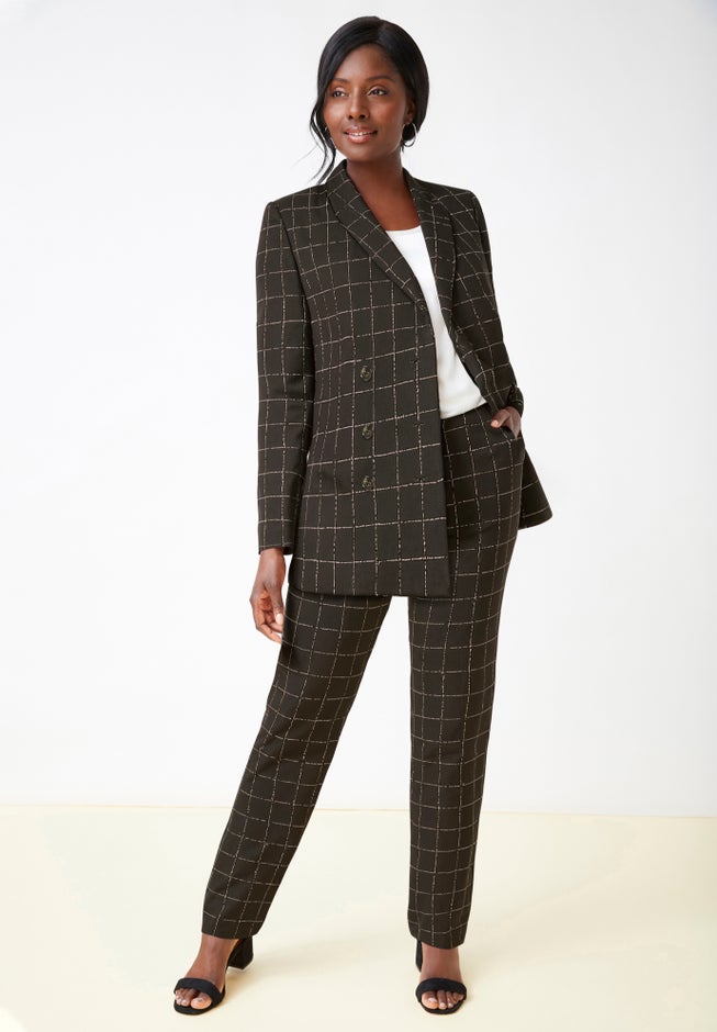 2-Piece Double-Breasted Pantsuit image number 0